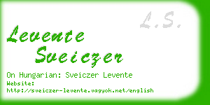 levente sveiczer business card